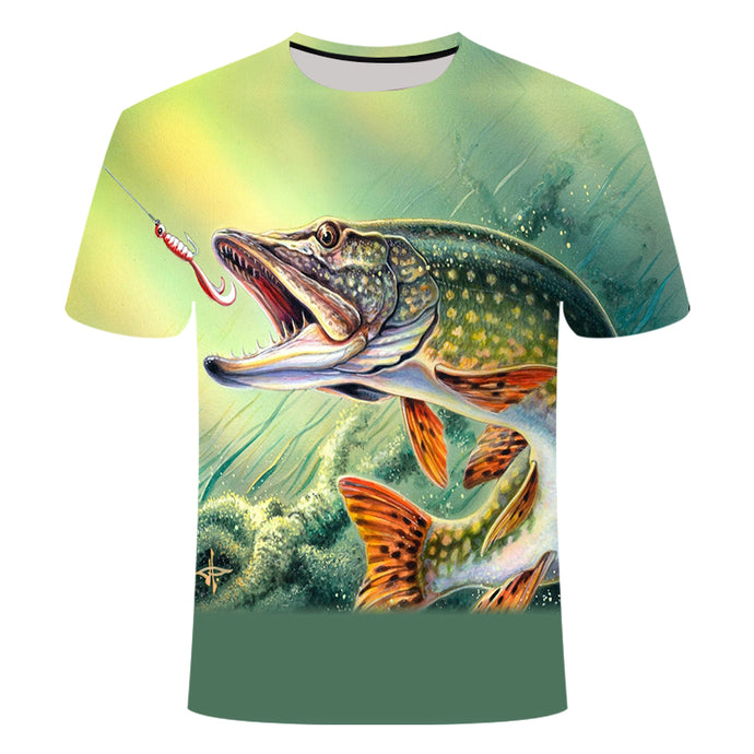2019 new men leisure 3d printing t shirt, funny fish printed men and women tshirt Hip hop T-shirt Harajuku Asian size s-6xl