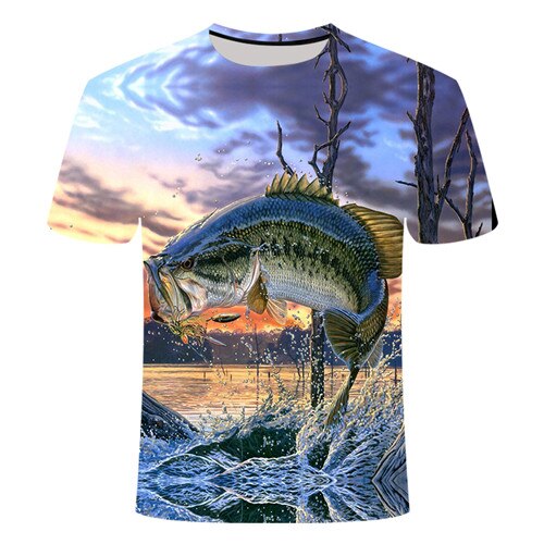 2019 new men leisure 3d printing t shirt, funny fish printed men and women tshirt Hip hop T-shirt Harajuku Asian size s-6xl