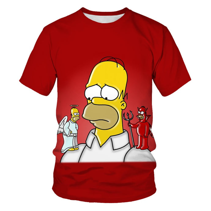 ZUTTER 2019 new T-shirt Simpson printing 3D men's women's T-shirt casual Harajuku cartoon funny T-shirt S-6XL