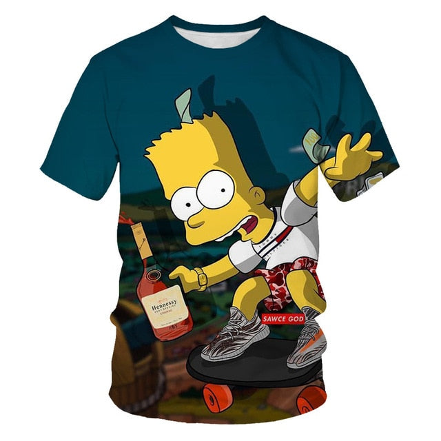 ZUTTER 2019 new T-shirt Simpson printing 3D men's women's T-shirt casual Harajuku cartoon funny T-shirt S-6XL