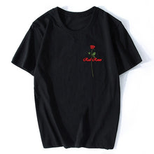 Load image into Gallery viewer, Red Roses Vogue Funny T-Shirt Men/women Print Short Sleeve Cotton T Shirts Summer Casual Music Tee Shirt Aesthetic Clothes
