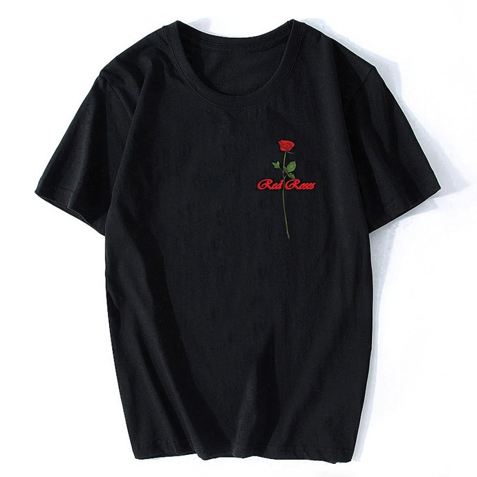 Red Roses Vogue Funny T-Shirt Men/women Print Short Sleeve Cotton T Shirts Summer Casual Music Tee Shirt Aesthetic Clothes